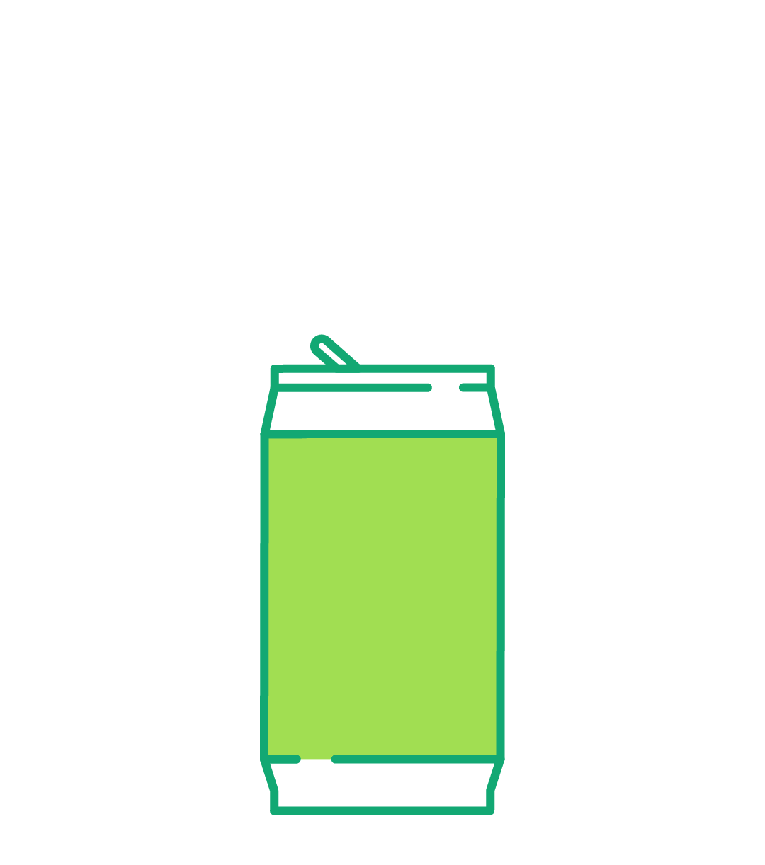 Illustration of an aluminium beverage can.
