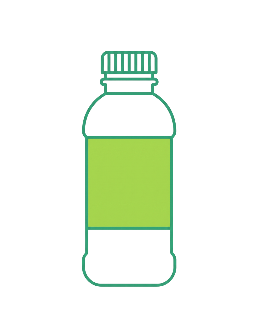 Illustration of an HDPE bottle.
