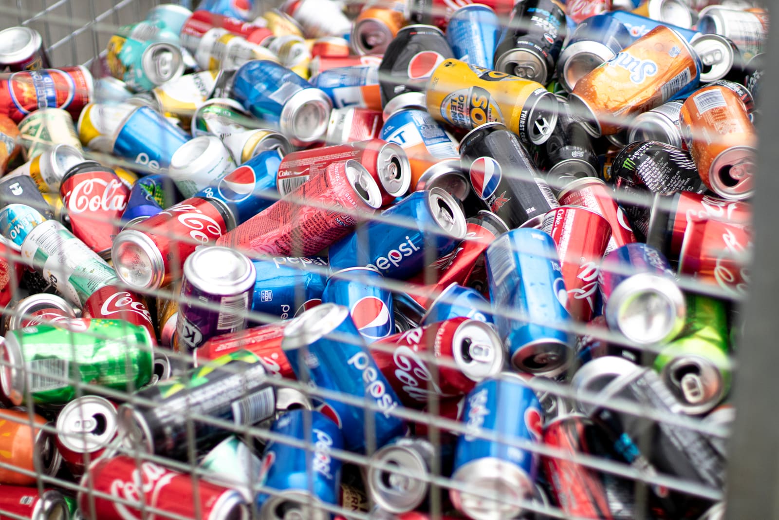 Eligible drink cans ready to become fundraising refunds.