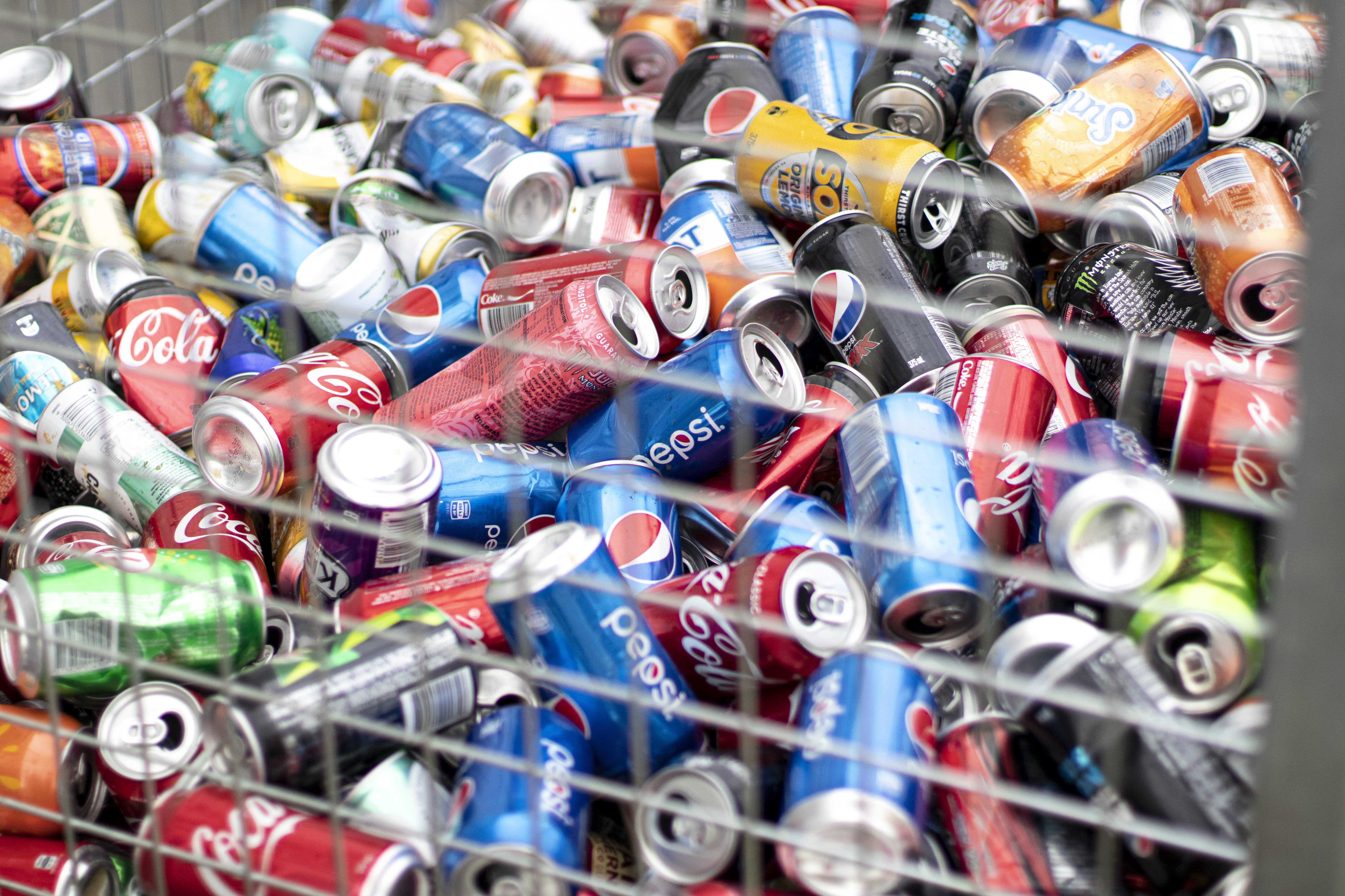 Eligible drink cans ready to become fundraising refunds.